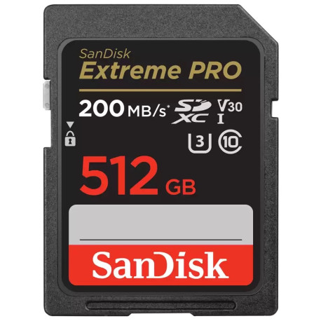 SANDISK EXTREME PRO SDXC 512GB UHS-I U3 R:2000/W:140MB/S SDSDXXD-512G-GN4IN