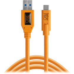 кабел Tether Tools TetherPro USB-А (M) - USB-C (M) 4.6 m (оранжев)