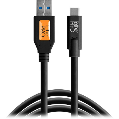 TETHER TOOLS CUC3215-BLK USB 3.0 TO USB-C (4.6M) BLACK CABLE
