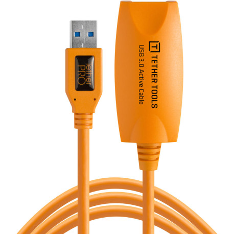 TETHER TOOLS CU3017 USB 3.0 TO FEMALE ACTIVE EXTENSION (5M) ORANGE CABLE