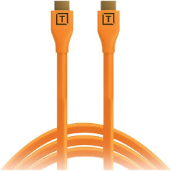 кабел Tether Tools TetherPro 4K HDMI (M) - HDMI (M) с Ethernet 4.6 m (оранжев)