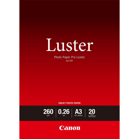 CANON LU-101 PRO LUSTER A3 20 SHEETS