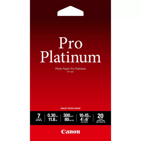CANON PT-101 PRO PLATINUM 4X6 20 SHEETS