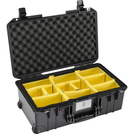  куфар Peli™ Case 1535 Air с разделители (черен) + аксесоар Peli™ Case SD Кейс за памет карти (черен)