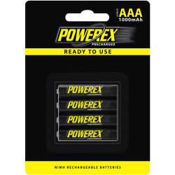 батерия Powerex Precharged Low Self-Discharge AAA NiMH (1.2V, 1000mAh) - 4 бр.