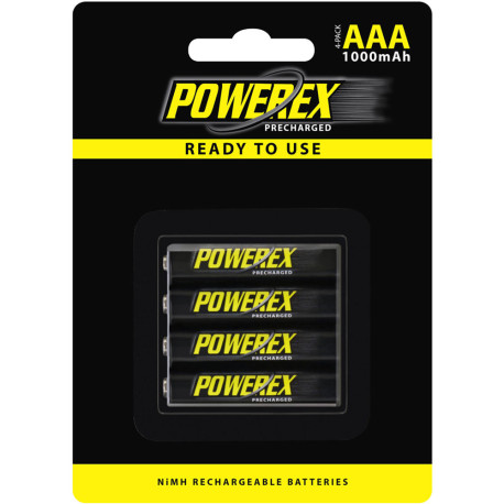 Powerex Precharged Low Self-Discharge AAA NiMH (1.2V, 1000mAh) - 4 pcs.
