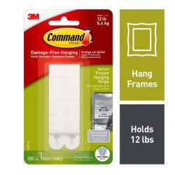 аксесоар 3M Command™ Narrow Picture Hanging Strips (бял)