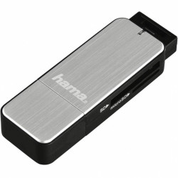 четец Hama 123900 SD/microSD Card Rrader USB 3.0 (сребрист)