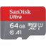 SanDisk Ultra Micro SDXC 64GB UHS-I 140MB/S+SD Adapter SDSQUAB-064G-GN6MA