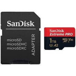 карта SanDisk Extreme PRO Micro SDXC 1TB UHS-I U3 R:200/W:140MB/S + SD Adapter