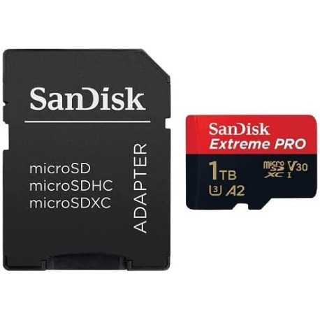 SanDisk Extreme PRO Micro SDXC 1TB UHS-I U3 R:200/W:140MB/S+SD Adapter SDSQXCD-1T00-GN6MA