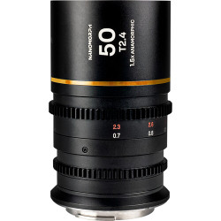 Lens Laowa Nanomorph 50mm T2.4 1.5x S35 - PL Mount + EF (Amber Flare)