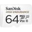 SanDisk High Endurance Micro SDHC 64GB + SD Adapter