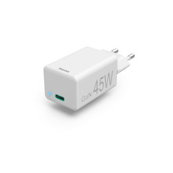 зарядно устройство Hama Fast Mini Charger USB-C GaN 45W (бял)