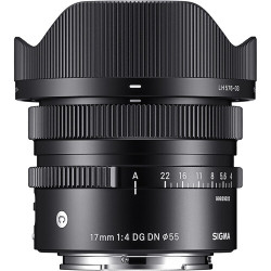 обектив Sigma 17mm f/4 DG DN Contemporary - Sony E + аксесоар Sigma CH-11 Магнитен държач за капачки за обективи + филтър Sigma Protector Filter 55mm