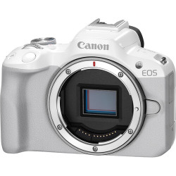 фотоапарат Canon EOS R50 (бял) + обектив Canon RF 50mm f/1.8 STM