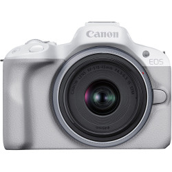 Camera Canon EOS R50 (white) + Lens Canon RF-S 18-45mm f / 4.5-6.3 IS STM + Battery Canon LP-E17