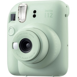 фотоапарат за моментални снимки Fujifilm Instax Mini 12 Instant Camera (Mint Green) + фото филм Fujifilm Instax Mini Candypop Instant Film 10 бр.