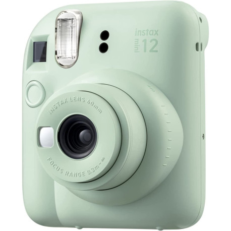  фотоапарат за моментални снимки Fujifilm Instax Mini 12 Instant Camera (Mint Green) + фото филм Fujifilm instax mini 2x10