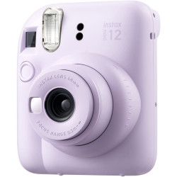 фотоапарат за моментални снимки Fujifilm Instax Mini 12 Instant Camera (Lilac Purple) + фото филм Fujifilm Instax Mini Candypop Instant Film 10 бр.