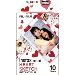 Fujifilm Instax Mini Heart Sketch Film 10 бр.