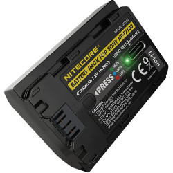 батерия Nitecore UFZ100 USB-C Rechargeable Battery Pack 2250mAh - еквивалент на Sony NP-FZ100 батерия Nitecore UFZ100 USB-C Rechargeable Battery Pack 2250mAh - еквивалент на Sony NP-FZ100
