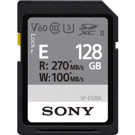 SONY E SDXC 128GB UHS-II R270M:W120MB/S V60 U3 SF-E128A