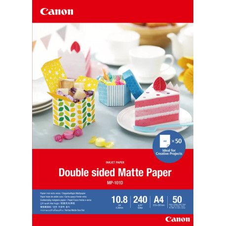 CANON MP-101D A4 DOUBLE SIDED MATTE PHOTO PAPER 50 SHEETS
