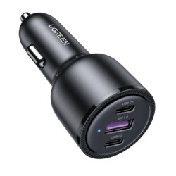 Charger Ugreen 3-Port USB-A/2xUSB-C Fast Car Charger 69W