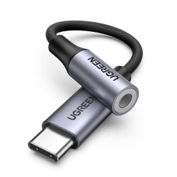 кабел Ugreen 80154 USB-C към 3.5mm Cable 10cm (сив)