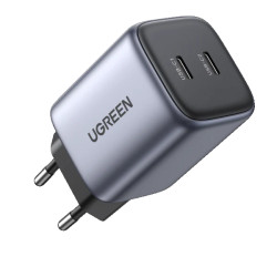 Charger Ugreen CD294 Dual USB-C PD GaN Fast Charger 45W (grey)