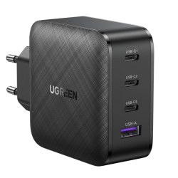 зарядно у-во Ugreen CD224 4-Port 3xUSB-C/USB-A PD GaN Fast Charger 65W (сив)