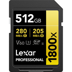 карта Lexar Professional SDXC 512GB 1800x UHS-II