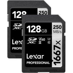 карта Lexar Professional SDXC 128GB 1667x UHS-II 2бр.
