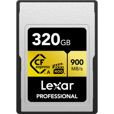 Memory card Lexar Professional CFexpress Gold 320GB Type A + Reader Lexar CFexpress Type A / SD UHS-II USB 3.2 Gen 2 Card Reader