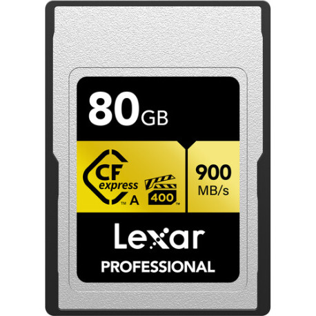 LEXAR CFEXPRESS GOLD TYPE A 80GB R900/W800 MB/S VPG400 LCAGOLD080G-RNENG