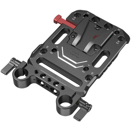 SMALLRIG 3016 V-MOUNT BATTERY PLATE WITH DUAL 15MM ROD CLAMP