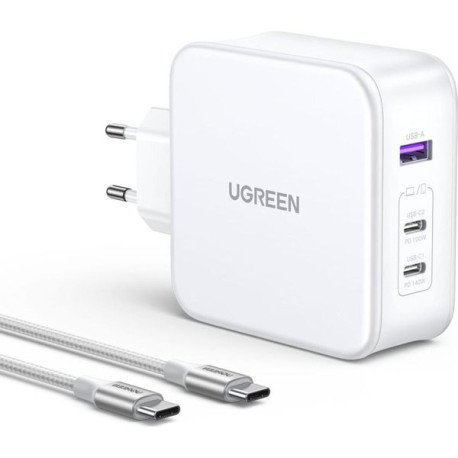 зарядно устройство Ugreen CD289 Nexode 3-Port Fast Charger (бял)