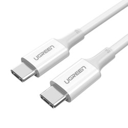 кабел Ugreen US300 USB-C към USB-C 2м (бял)