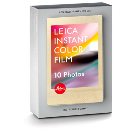 LEICA 19678 NEO GOLD FRAME / ISO 800 / 10 PHOTOS INSTANT COLOR FILM