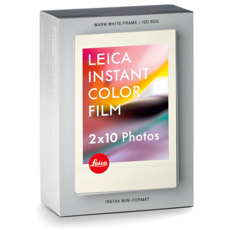 LEICA 19679 WARM WHITE FRAME / ISO 800 / 2 X 10 PHOTOS INSTANT COLOR FILM