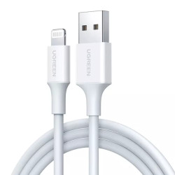 кабел Ugreen USB-A към Lightning 2.4A Fast Charging Cable 1m (бял)