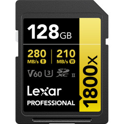 карта Lexar Professional SDXC 128GB 1800x UHS-II