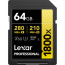 LEXAR PROFESSIONAL SDXC 2X64GB 1800X UHS-II R270M/W180MB/S V60 LSD1800064G-B2NNU