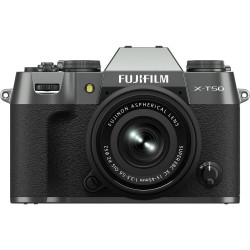 фотоапарат Fujifilm X-T50 (Charcoal Silver) + обектив Fujifilm XC 15-45mm f/3.5-5.6 OIS PZ
