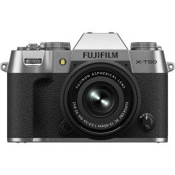 фотоапарат Fujifilm X-T50 (сребрист) + обектив Fujifilm XC 15-45mm f/3.5-5.6 OIS PZ