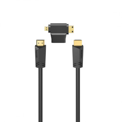 кабел Hama HDMI към HDMI + HDMI Adapter Mini / Micro 1.5m