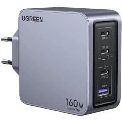 Charger Ugreen Nexode Pro 4-Port 3xUSB-C / USB-A GaN Fast Charger 160W (Space Gray)