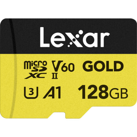 LEXAR PROFESSIONAL GOLD MICRO SDXC 128GB UHS-II V60 R280/W100MB/S LMSGOLD128G-BNNNG