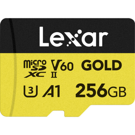 LEXAR PROFESSIONAL GOLD MICRO SDXC 256GB UHS-II V60 R280/W180MB/S LMSGOLD256G-BNNNG